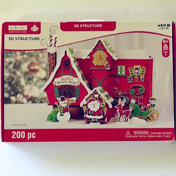 NEW Santa’s Workshop Christmas Craft Project Fun Foam 220pc3D Puzzle #Gift #Kids - Picture 4 of 12